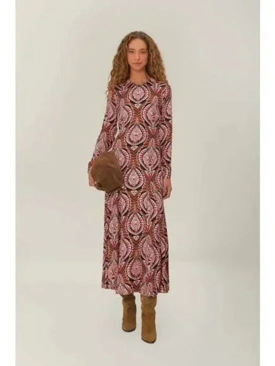 NWT Womens Farm Rio (Item- 625) Multicolor Pineapple Jewelry Maxi Dress XS - Picture 3 of 15